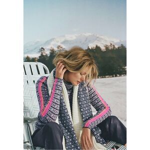 NEW Anthropologie Maeve Ski Slope Geometric Turtleneck Sweater Small Petite